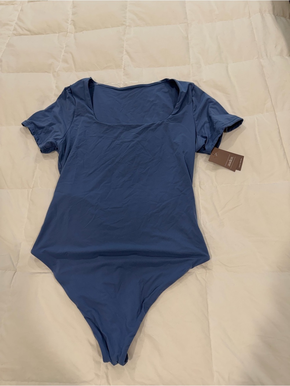 Target women’s Scoop Neck Short Sleeve bodysuit in Blue